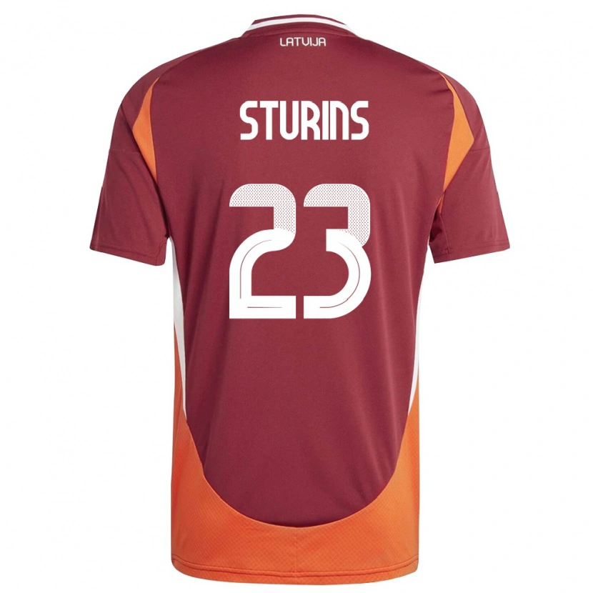 Danxen Kid Latvia Raivo Sturins #23 Deep Red White Orange Home Jersey 26-28 T-Shirt