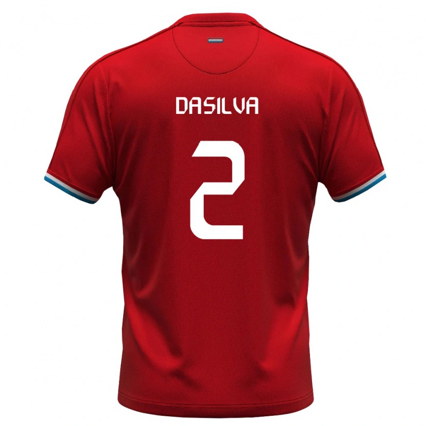 Danxen Kid Luxembourg Aston Da Silva #2 Red White Blue Home Jersey 26-28 T-Shirt