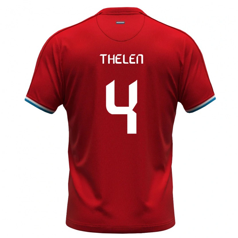 Danxen Kid Luxembourg Eliot Thelen #4 Red White Blue Home Jersey 26-28 T-Shirt