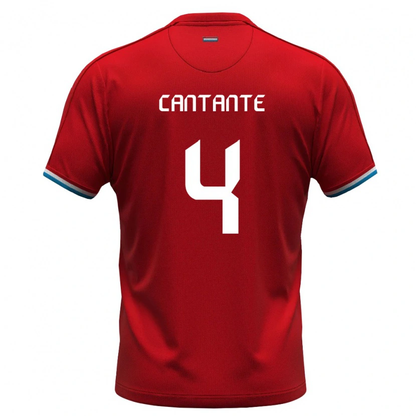 Danxen Kid Luxembourg Lucca Cantante #4 Red White Blue Home Jersey 26-28 T-Shirt