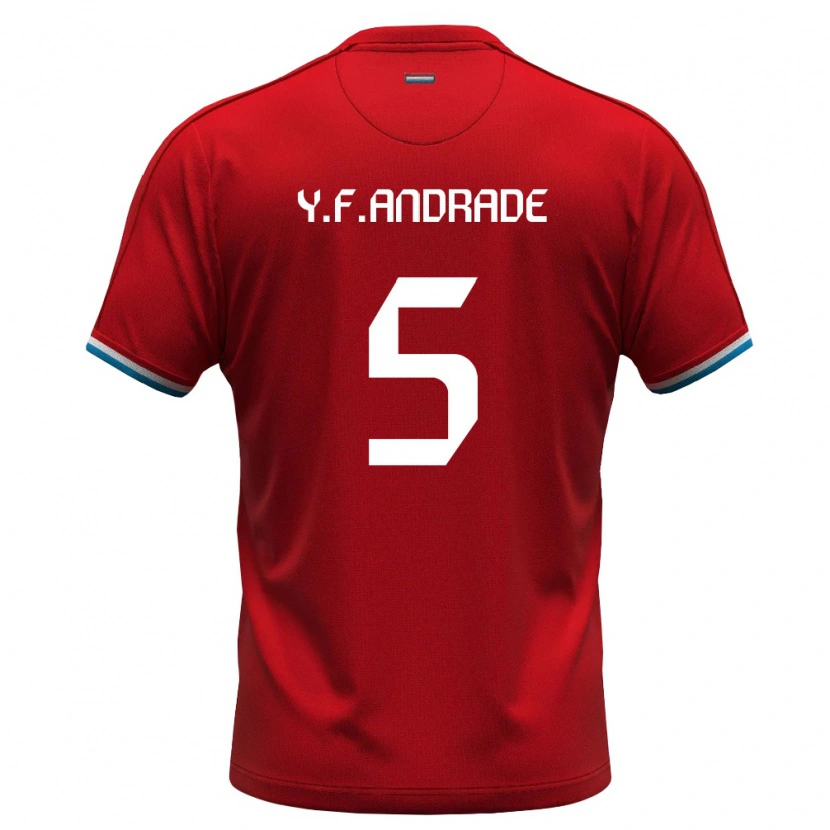 Danxen Kid Luxembourg Ydson Figueiredo Andrade #5 Red White Blue Home Jersey 26-28 T-Shirt