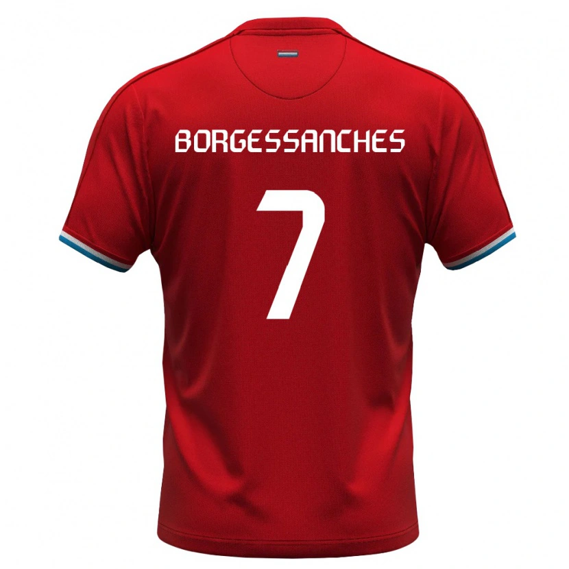 Danxen Kid Luxembourg Yvandro Borges Sanches #7 Red White Blue Home Jersey 26-28 T-Shirt