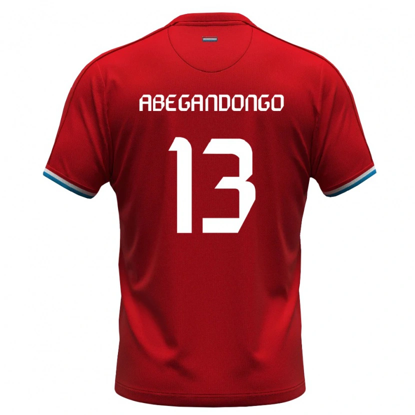 Danxen Kid Luxembourg Prince Abega Ndongo #13 Red White Blue Home Jersey 26-28 T-Shirt