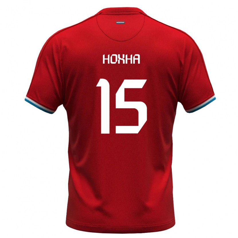 Danxen Kid Luxembourg Flavjo Hoxha #15 Red White Blue Home Jersey 26-28 T-Shirt