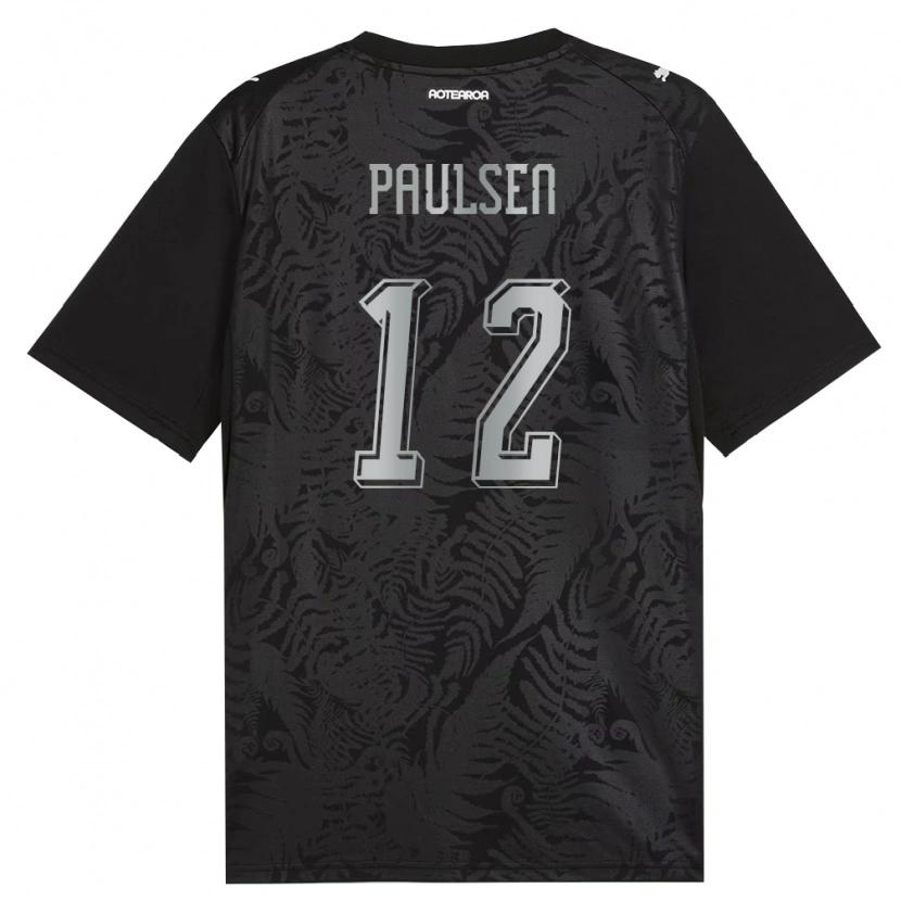Danxen Kid New Zealand Alex Paulsen #12 White Black Gray Home Jersey 26-28 T-Shirt