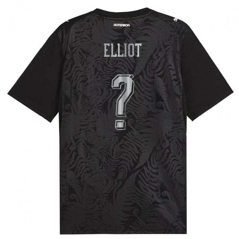 Danxen Kid New Zealand Callan Elliot #0 White Black Gray Home Jersey 26-28 T-Shirt
