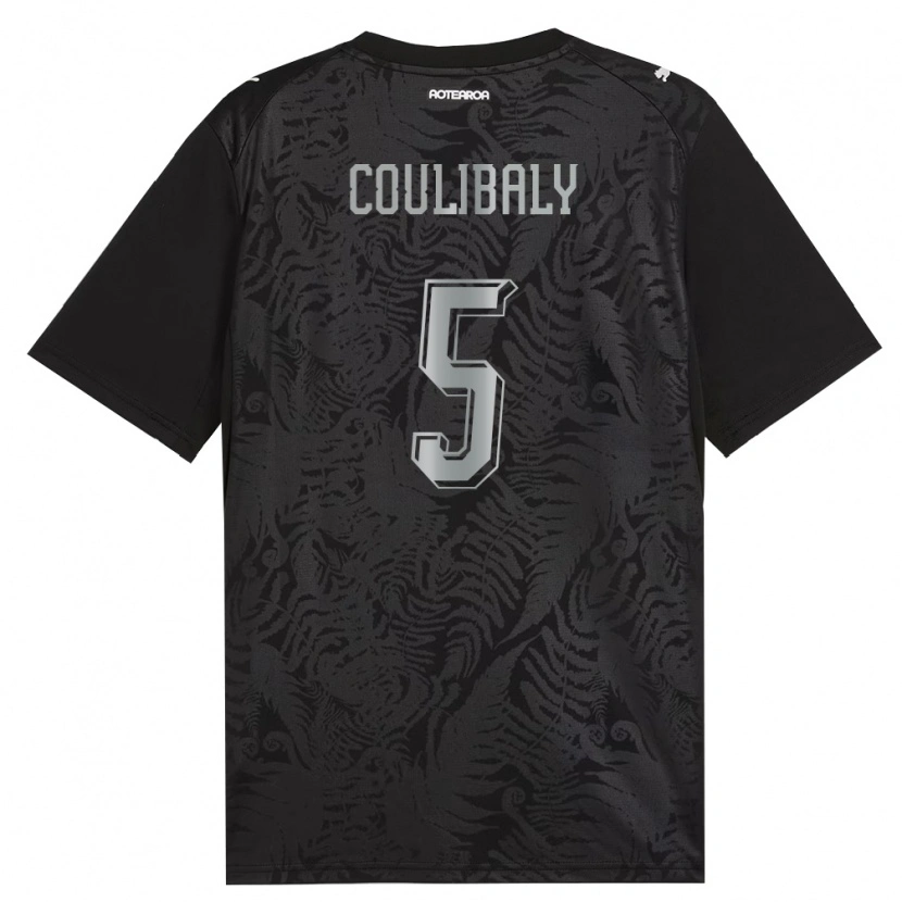 Danxen Kid New Zealand Adama Coulibaly #5 White Black Gray Home Jersey 26-28 T-Shirt