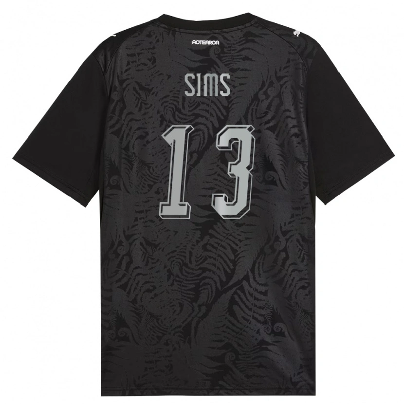 Danxen Kid New Zealand Kees Sims #13 White Black Gray Home Jersey 26-28 T-Shirt