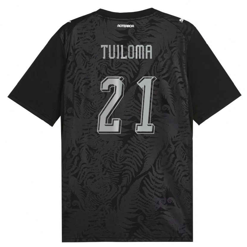 Danxen Kid New Zealand Bill Tuiloma #21 White Black Gray Home Jersey 26-28 T-Shirt