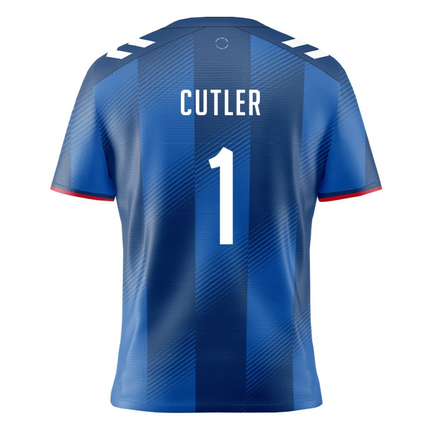 Danxen Kid Puerto Rico Sebastián Cutler #1 Royal Blue Red White Home Jersey 26-28 T-Shirt