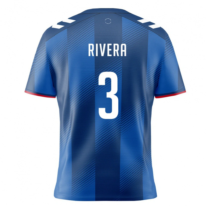 Danxen Kid Puerto Rico Nicholas Rivera #3 Royal Blue Red White Home Jersey 26-28 T-Shirt