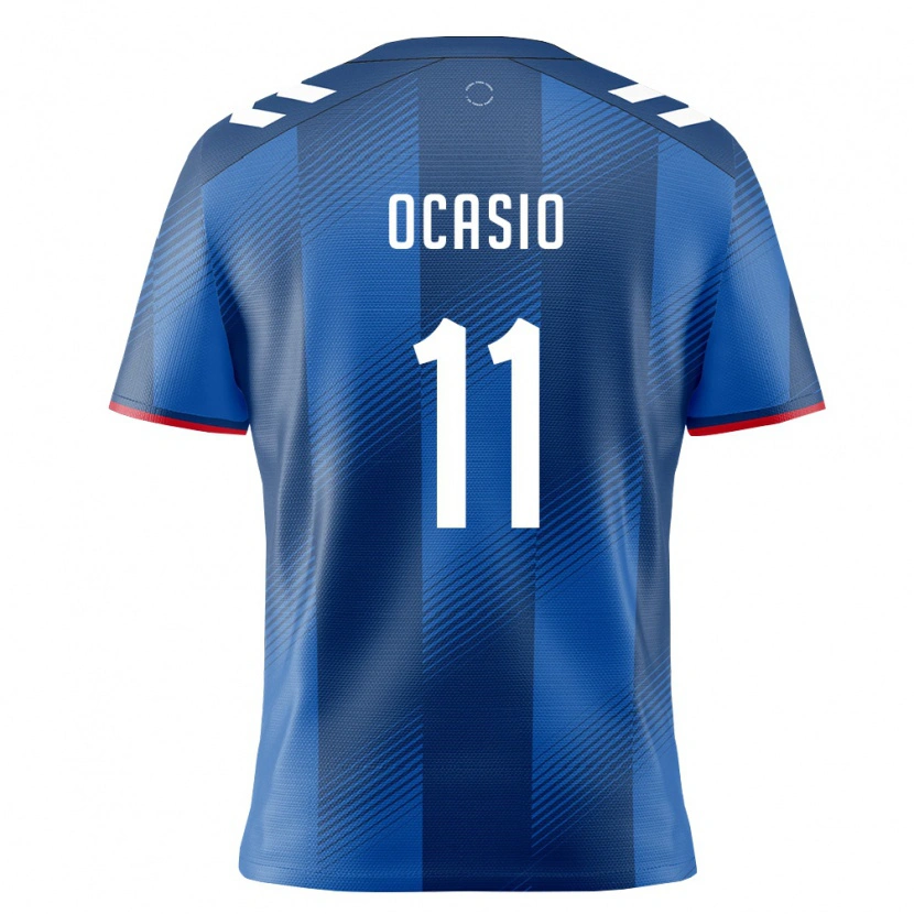 Danxen Kid Puerto Rico Jheyron Ocasio #11 Royal Blue Red White Home Jersey 26-28 T-Shirt