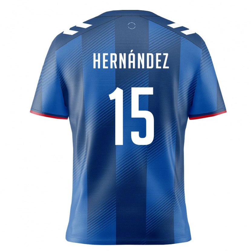 Danxen Kid Puerto Rico Dereck Hernández #15 Royal Blue Red White Home Jersey 26-28 T-Shirt