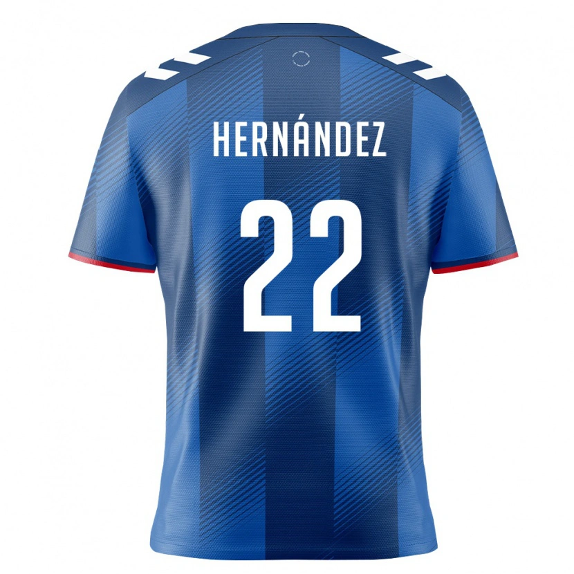 Danxen Kid Puerto Rico Noeh Hernández #22 Royal Blue Red White Home Jersey 26-28 T-Shirt