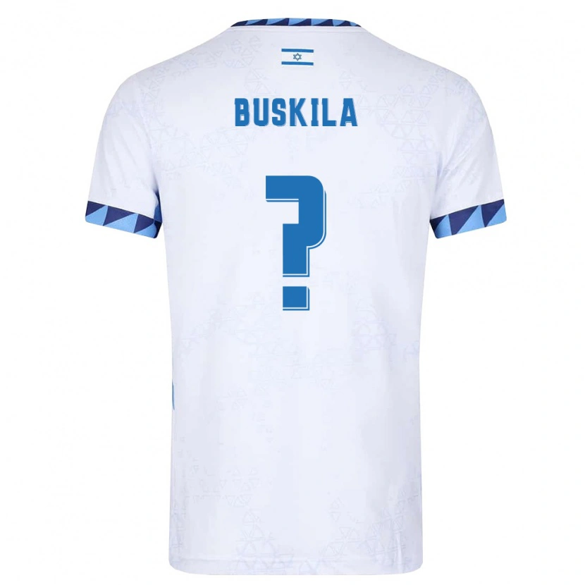 Danxen Kid Israel Mor Buskila #0 White Light Blue Home Jersey 26-28 T-Shirt