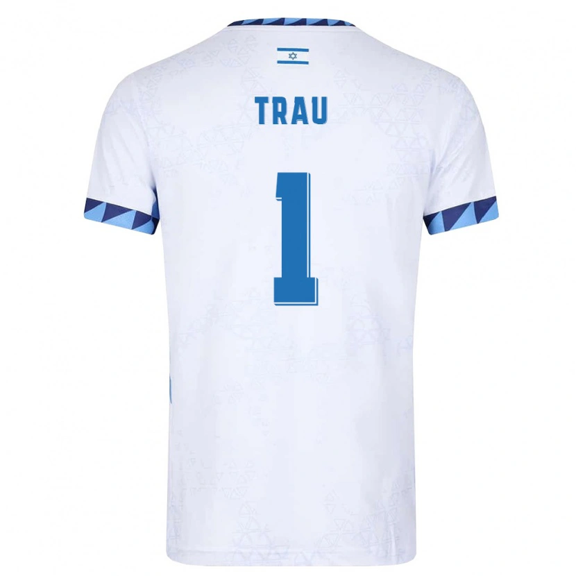 Danxen Kid Israel Idan Trau #1 White Light Blue Home Jersey 26-28 T-Shirt
