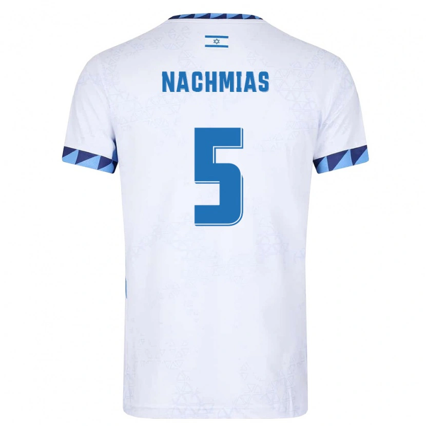 Danxen Kid Israel Idan Nachmias #5 White Light Blue Home Jersey 26-28 T-Shirt