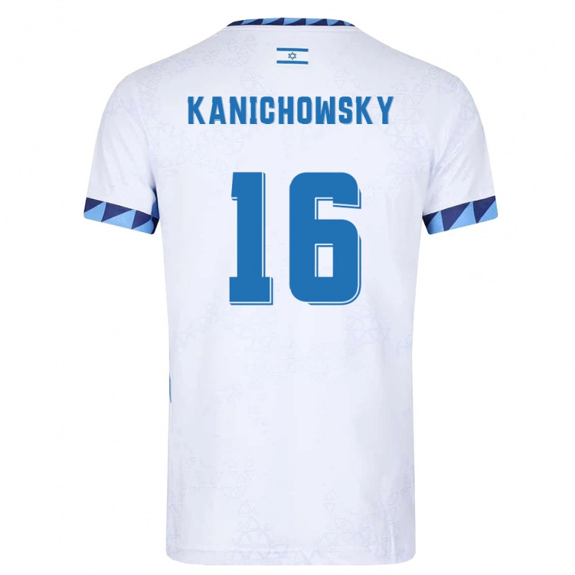 Danxen Kid Israel Gabi Kanichowsky #16 White Light Blue Home Jersey 26-28 T-Shirt