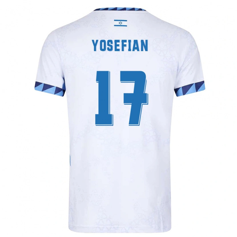 Danxen Kid Israel Harel Yosefian #17 White Light Blue Home Jersey 26-28 T-Shirt