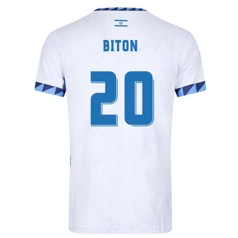 Danxen Kid Israel Dan Biton #20 White Light Blue Home Jersey 26-28 T-Shirt