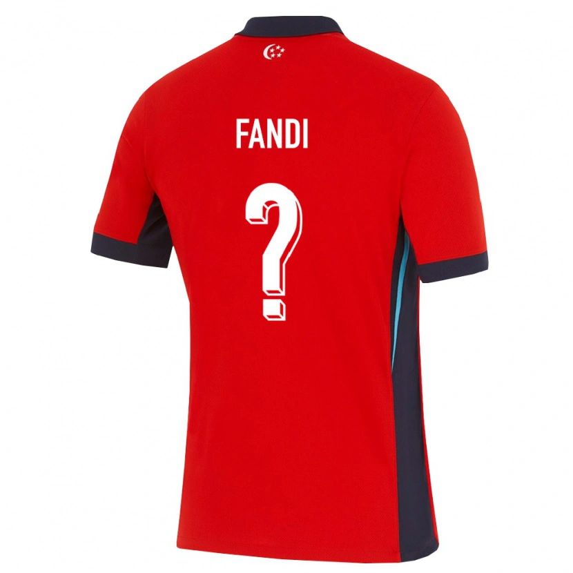 Danxen Kid Singapore Irfan Fandi #0 Red White Black Home Jersey 26-28 T-Shirt