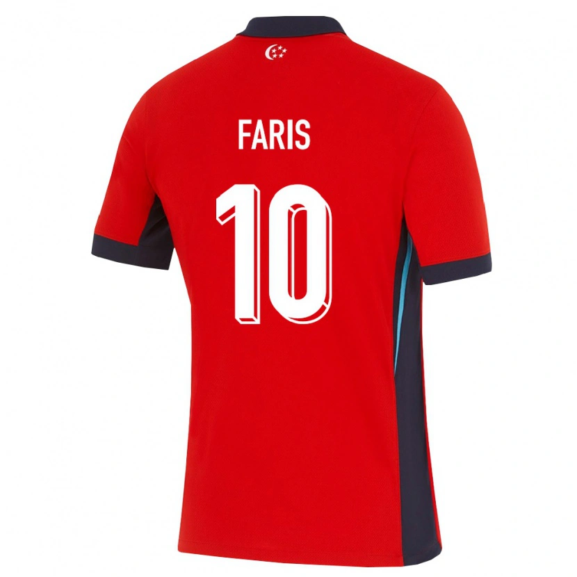 Danxen Kid Singapore Faris Ramli #10 Red White Black Home Jersey 26-28 T-Shirt