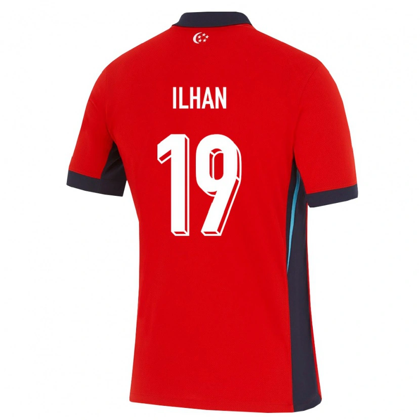 Danxen Kid Singapore Ilhan Fandi #19 Red White Black Home Jersey 26-28 T-Shirt