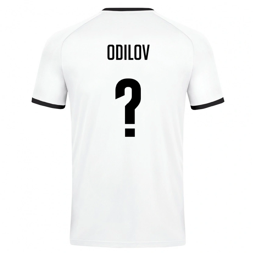 Danxen Kid Uzbekistan Shekhroj Odilov #0 White Dark Green Away Jersey 26-28 T-Shirt