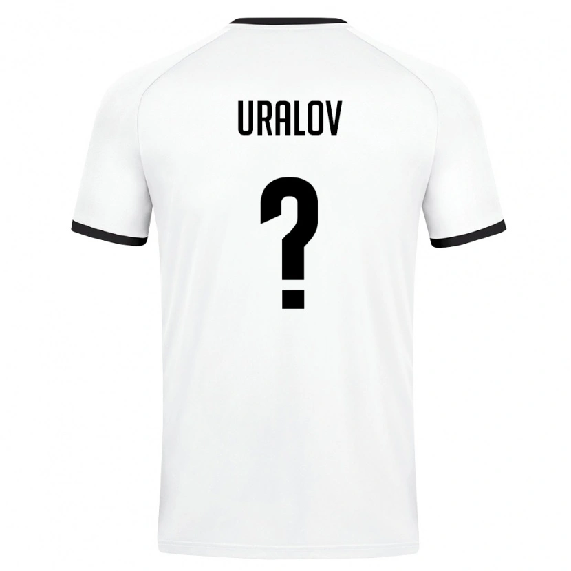 Danxen Kid Uzbekistan Khusan Uralov #0 White Dark Green Away Jersey 26-28 T-Shirt