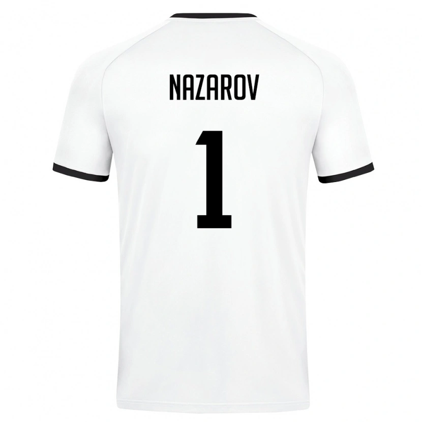 Danxen Kid Uzbekistan Vladimir Nazarov #1 White Dark Green Away Jersey 26-28 T-Shirt