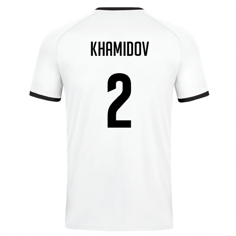 Danxen Kid Uzbekistan Saidkhon Khamidov #2 White Dark Green Away Jersey 26-28 T-Shirt