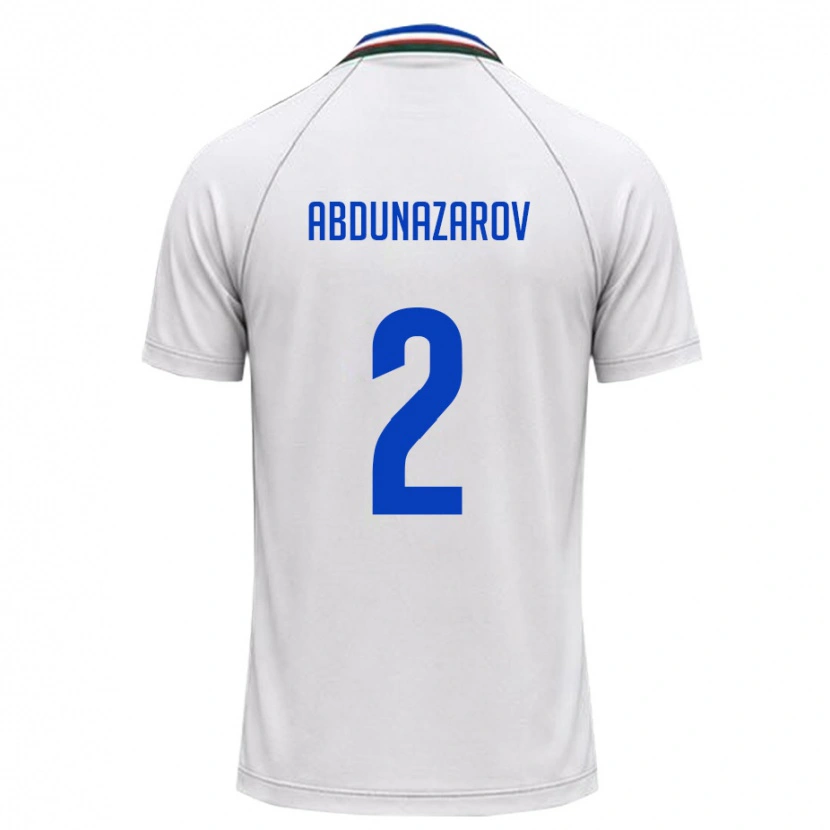 Danxen Kid Uzbekistan Diyorbek Abdunazarov #2 White Dark Green Away Jersey 26-28 T-Shirt