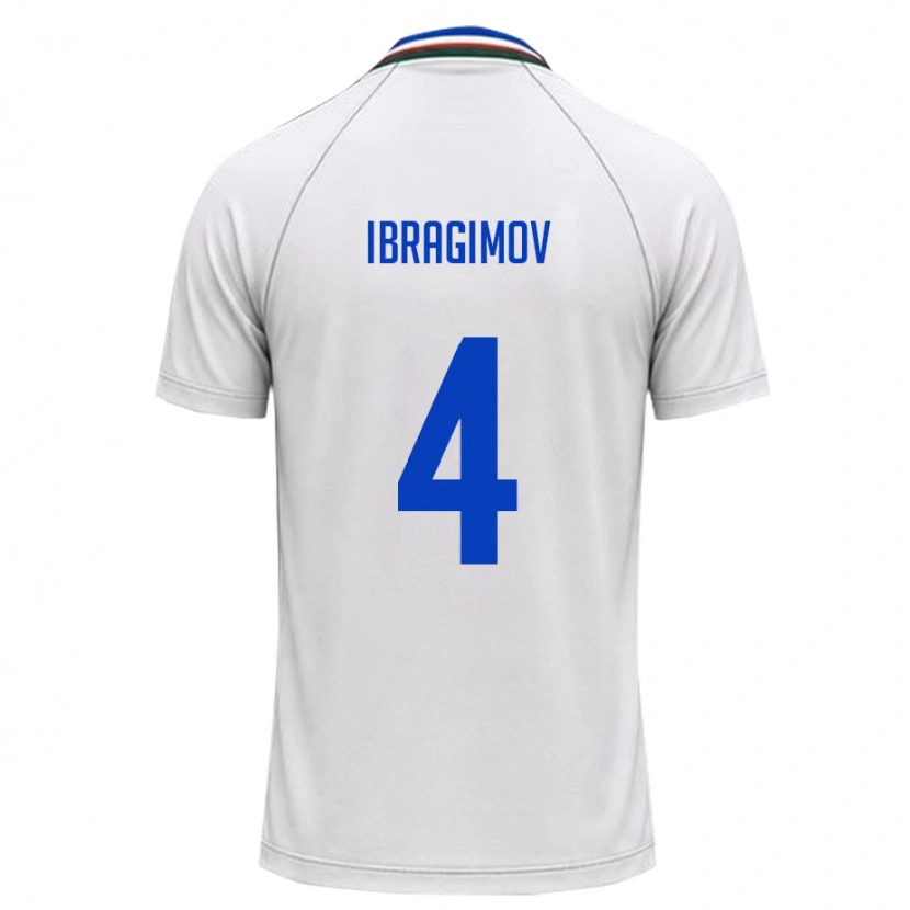 Danxen Kid Uzbekistan Sunnat Ibragimov #4 White Dark Green Away Jersey 26-28 T-Shirt