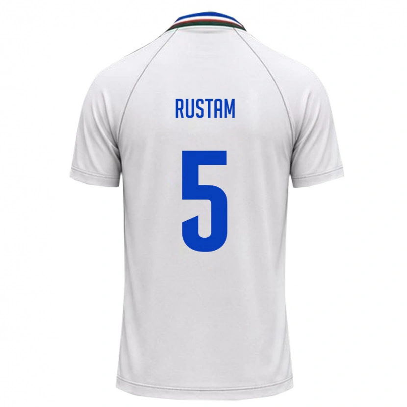 Danxen Kid Uzbekistan Rustam Ashurmatov #5 White Dark Green Away Jersey 26-28 T-Shirt