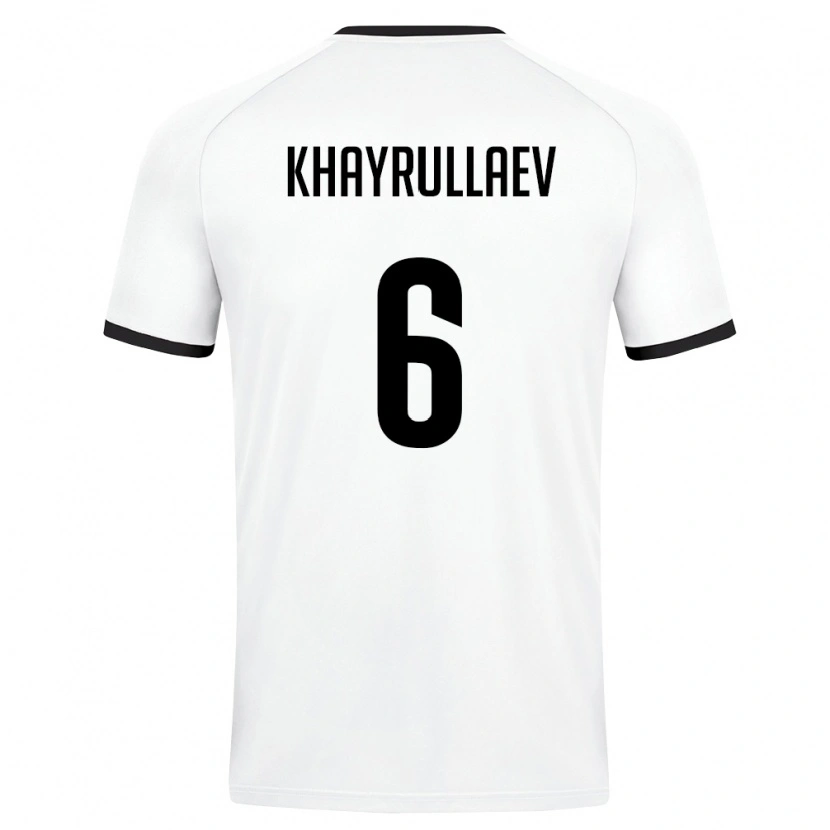 Danxen Kid Uzbekistan Ravshan Khayrullaev #6 White Dark Green Away Jersey 26-28 T-Shirt