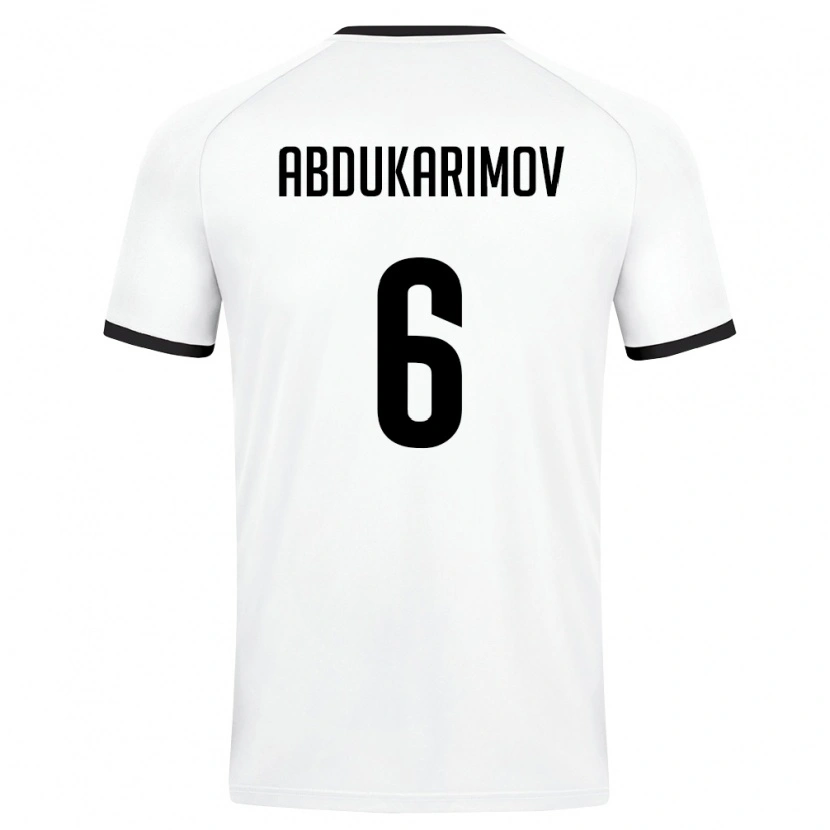 Danxen Kid Uzbekistan Miraziz Abdukarimov #6 White Dark Green Away Jersey 26-28 T-Shirt