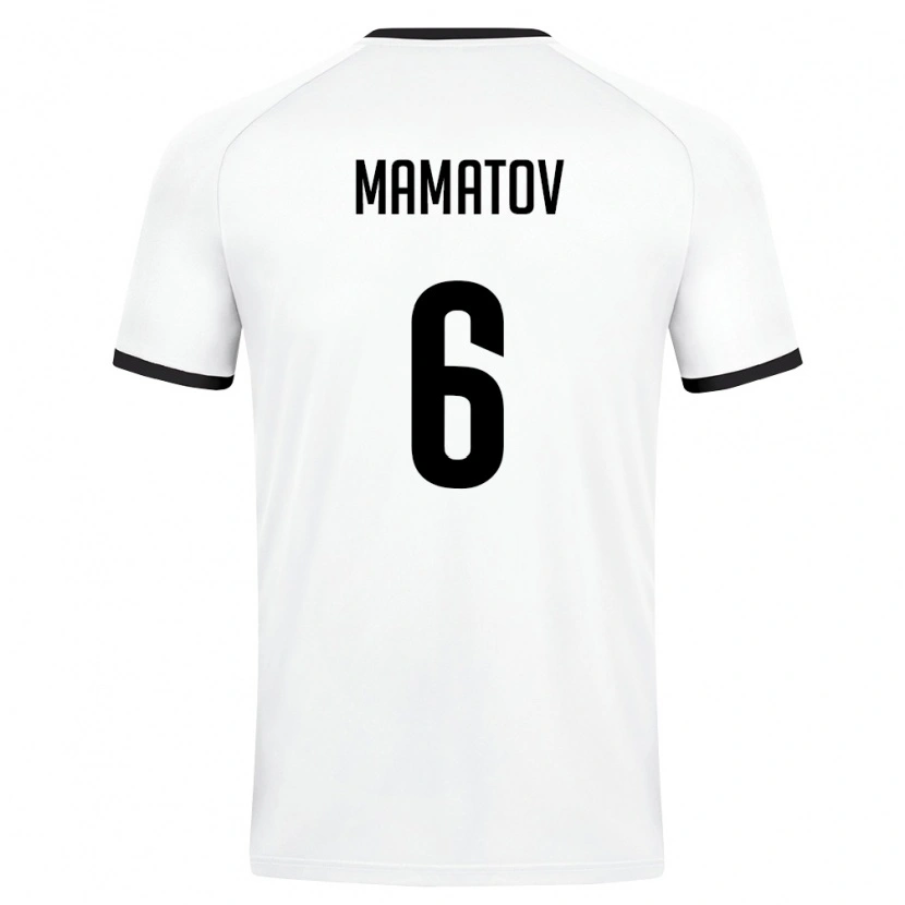 Danxen Kid Uzbekistan Mukhammadjon Mamatov #6 White Dark Green Away Jersey 26-28 T-Shirt