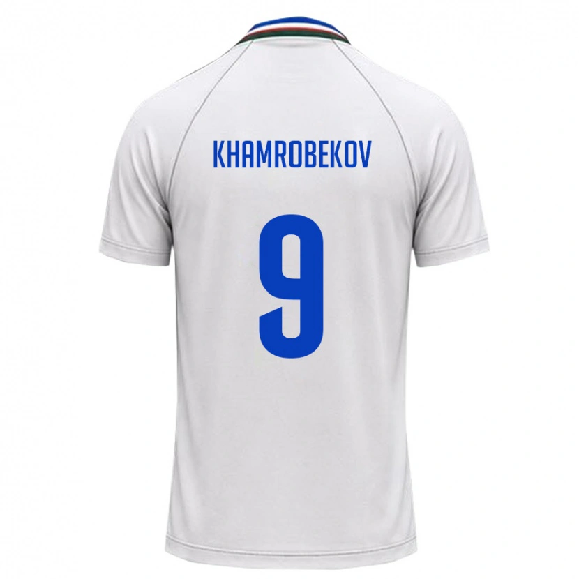 Danxen Kid Uzbekistan Odildzhon Khamrobekov #9 White Dark Green Away Jersey 26-28 T-Shirt