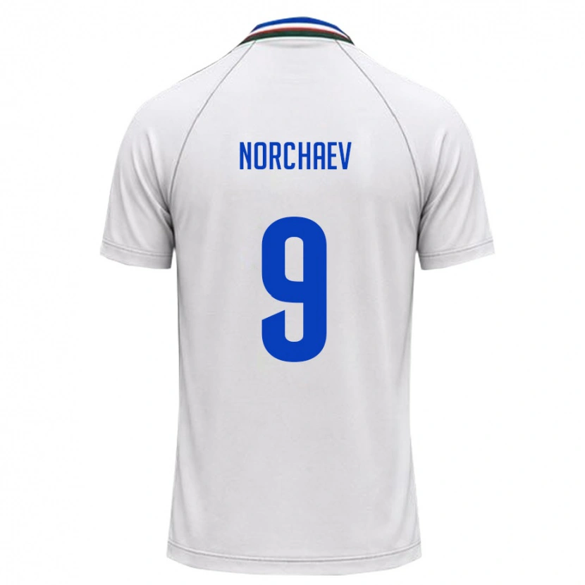 Danxen Kid Uzbekistan Khusayin Norchaev #9 White Dark Green Away Jersey 26-28 T-Shirt