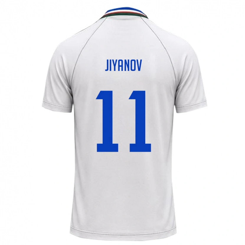 Danxen Kid Uzbekistan Ruslanbek Jiyanov #11 White Dark Green Away Jersey 26-28 T-Shirt