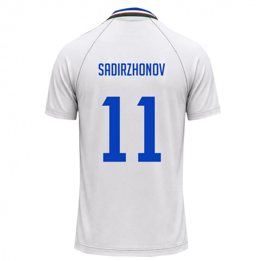 Danxen Kid Uzbekistan Sukhrob Sadirzhonov #11 White Dark Green Away Jersey 26-28 T-Shirt