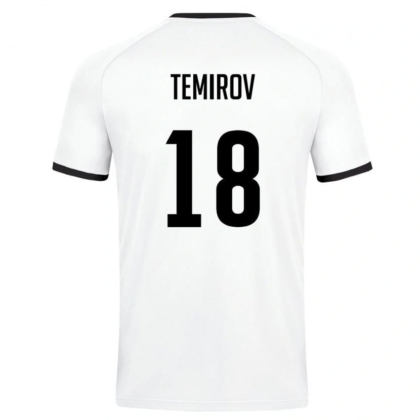 Danxen Kid Uzbekistan Sherzod Temirov #18 White Dark Green Away Jersey 26-28 T-Shirt