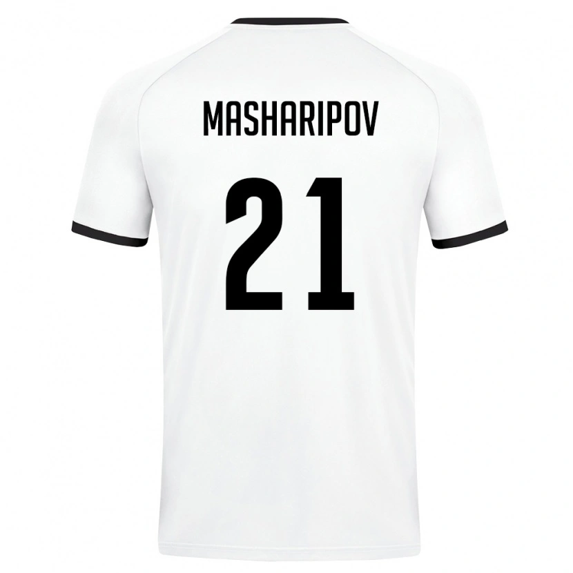 Danxen Kid Uzbekistan Akbar Masharipov #21 White Dark Green Away Jersey 26-28 T-Shirt
