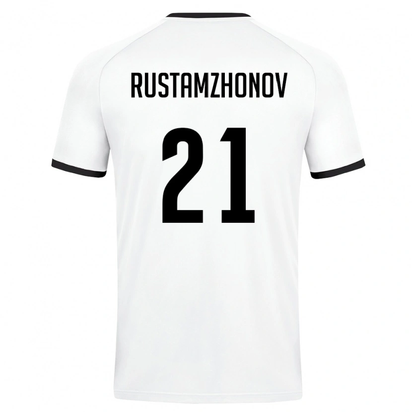 Danxen Kid Uzbekistan Nematullo Rustamzhonov #21 White Dark Green Away Jersey 26-28 T-Shirt