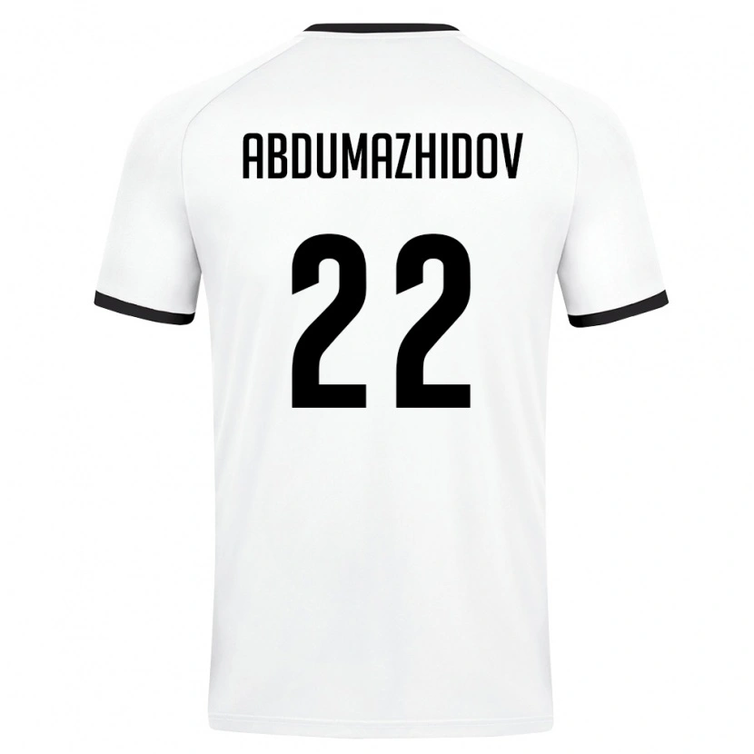 Danxen Kid Uzbekistan Mukhammadrasul Abdumazhidov #22 White Dark Green Away Jersey 26-28 T-Shirt