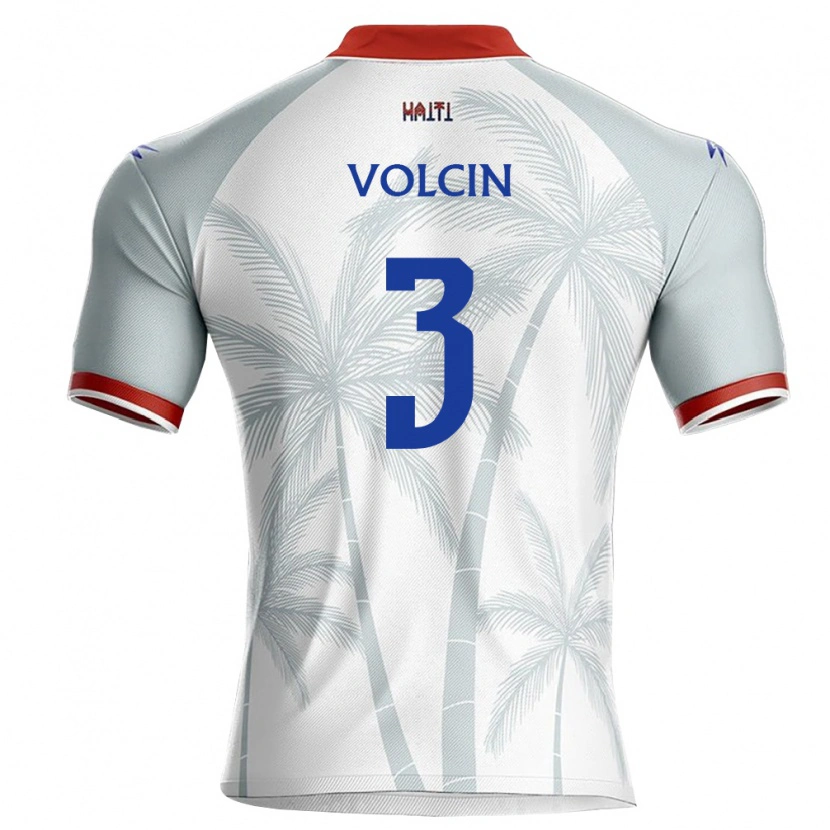 Danxen Kid Haiti Stanley Volcin #3 White Red Gray Away Jersey 26-28 T-Shirt