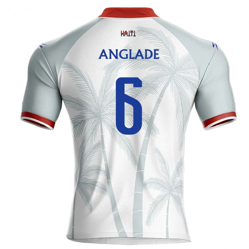 Danxen Kid Haiti Josué Anglade #6 White Red Gray Away Jersey 26-28 T-Shirt