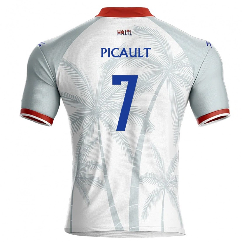 Danxen Kid Haiti Fafà Picault #7 White Red Gray Away Jersey 26-28 T-Shirt