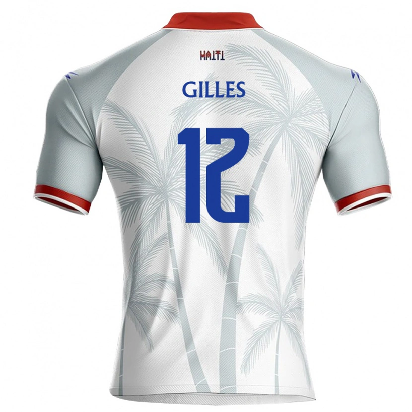 Danxen Kid Haiti Stephane Gilles #12 White Red Gray Away Jersey 26-28 T-Shirt