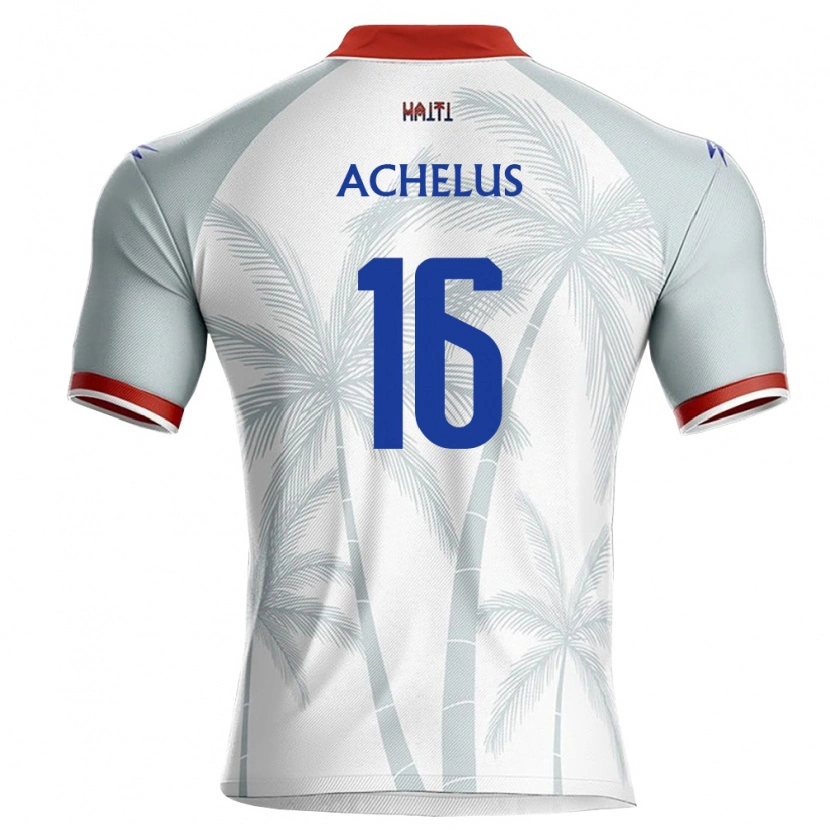 Danxen Kid Haiti Shelove Achelus #16 White Red Gray Away Jersey 26-28 T-Shirt